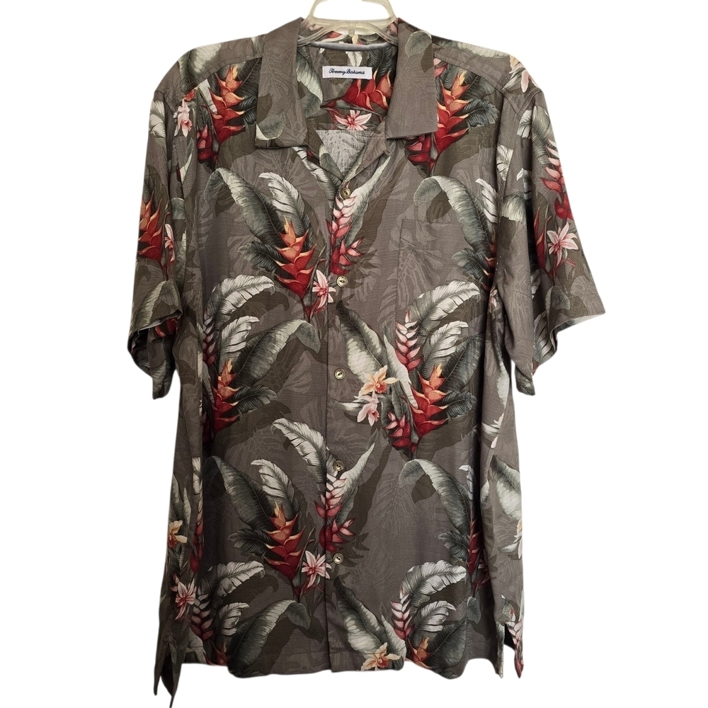 NWT Tommy Bahama Tropical Leaf Hawaiian Shirt